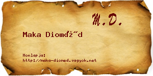 Maka Dioméd névjegykártya